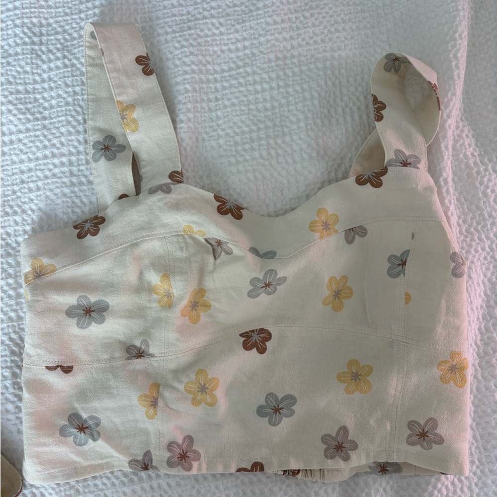 Rylee + Cru Cream Floral Top